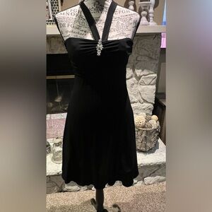 Byer California Black Dress with Silver Accent